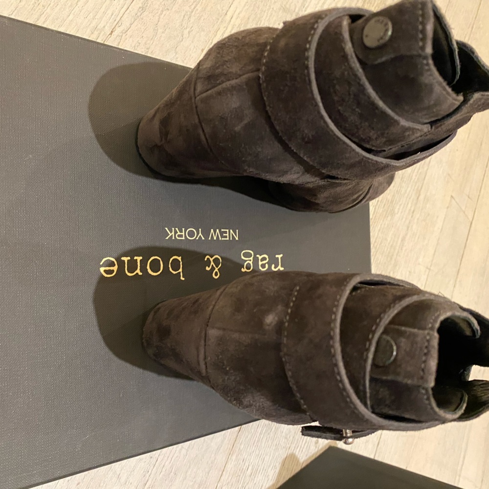 Rag&Bone Harrow Boot In A Asphalt Suede Size 8.5 - image 2